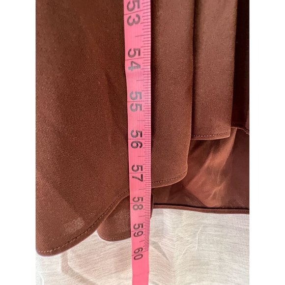 Tanya Taylor Marla Ruched Maxi Fit and Flare Dress Off Shoulder Mocha Brown 18 - Picture 9 of 16